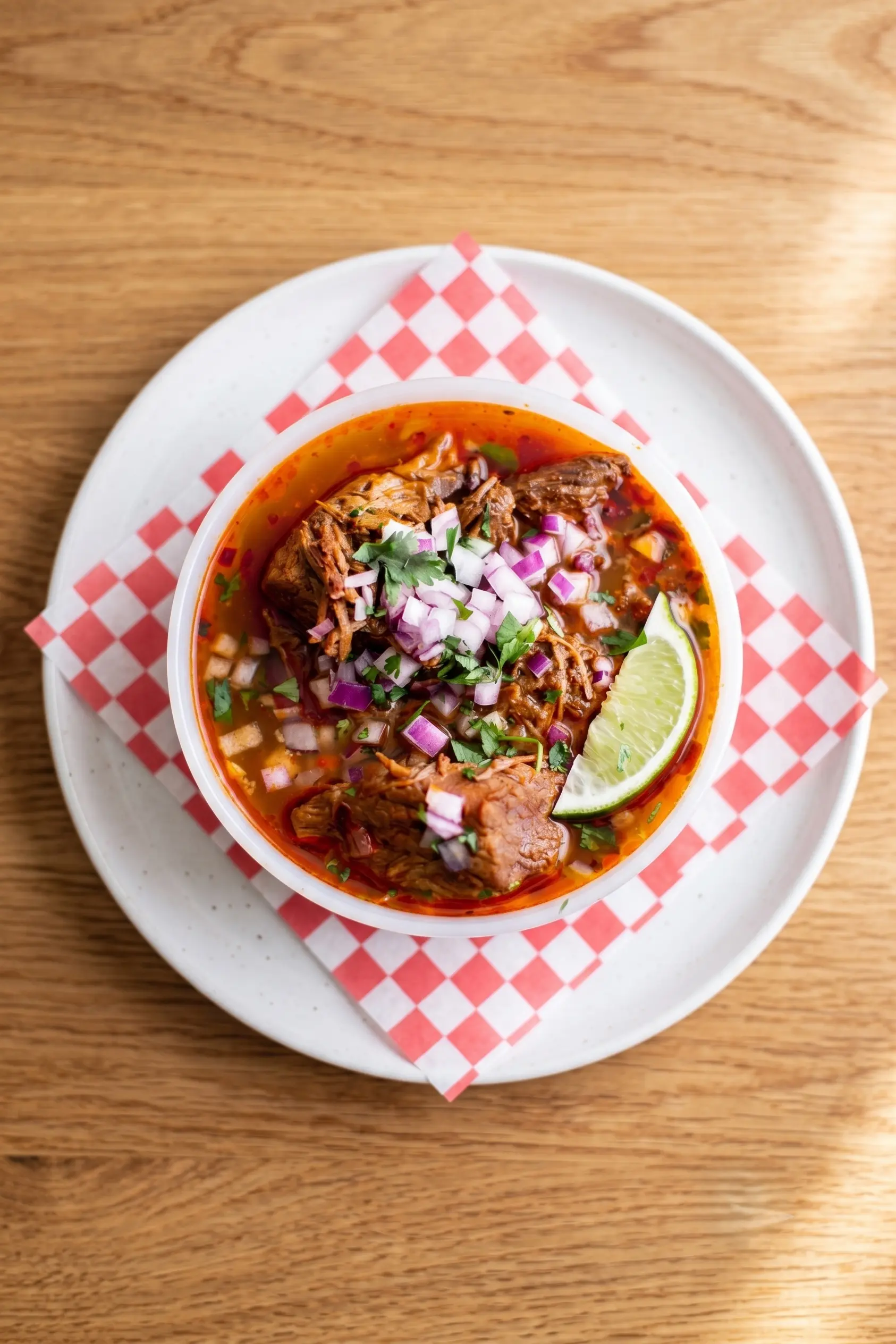Birria soup at Taco Loco in London, Ontario